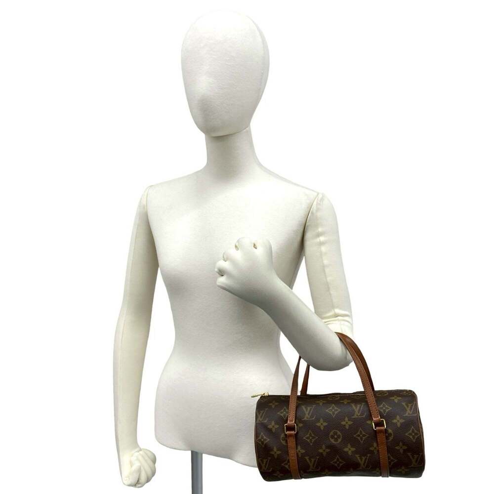 LOUIS VUITTON Brown Monogram Leather Papillon 26 Boston Bag - Picture 2 of 9
